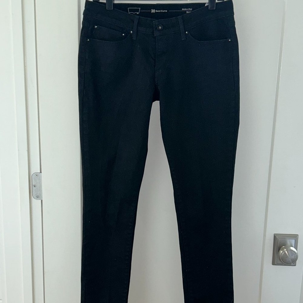 Levi's Demi Curve modern rise skinny jeans sz 30x32 NWOT waxed finish